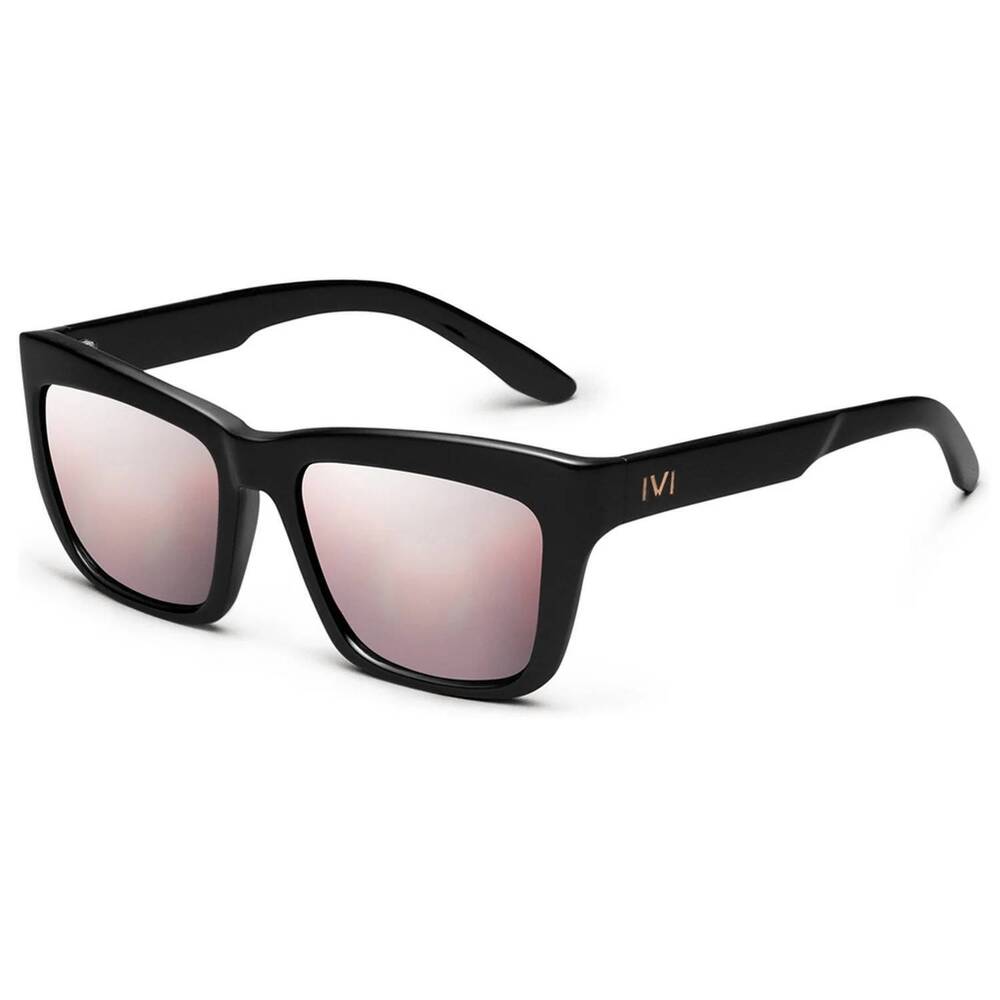 NEW IVI VISION women's bonnie sunglasses in polished black / rose gradient lens